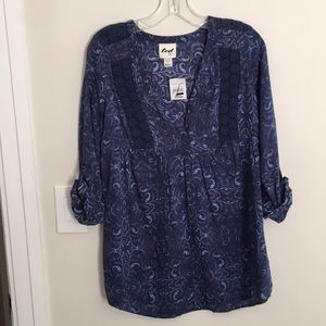 Blue Luxe Essentials Denim Maternity Top